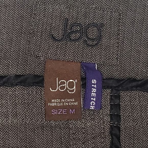 Jag Women’s Stretch Denim Jacket M | Gray Herringbone Blazer Style | Casual Chic - Picture 10 of 11